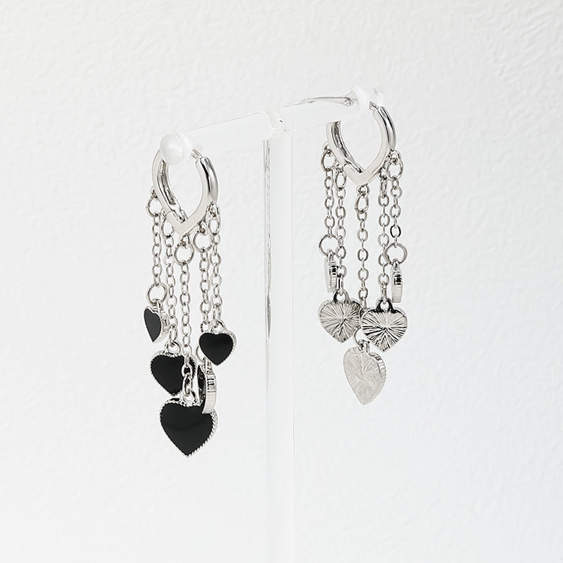 1 Piece Sweet Heart Shape Alloy Drop Earrings