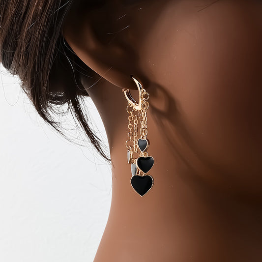 1 Piece Sweet Heart Shape Alloy Drop Earrings