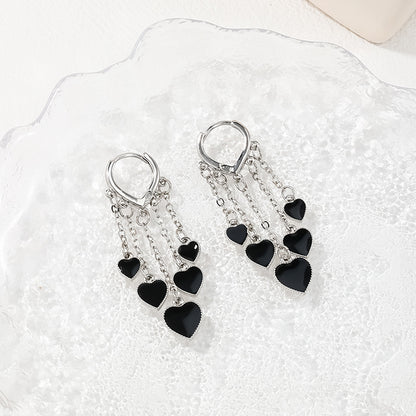 1 Piece Sweet Heart Shape Alloy Drop Earrings