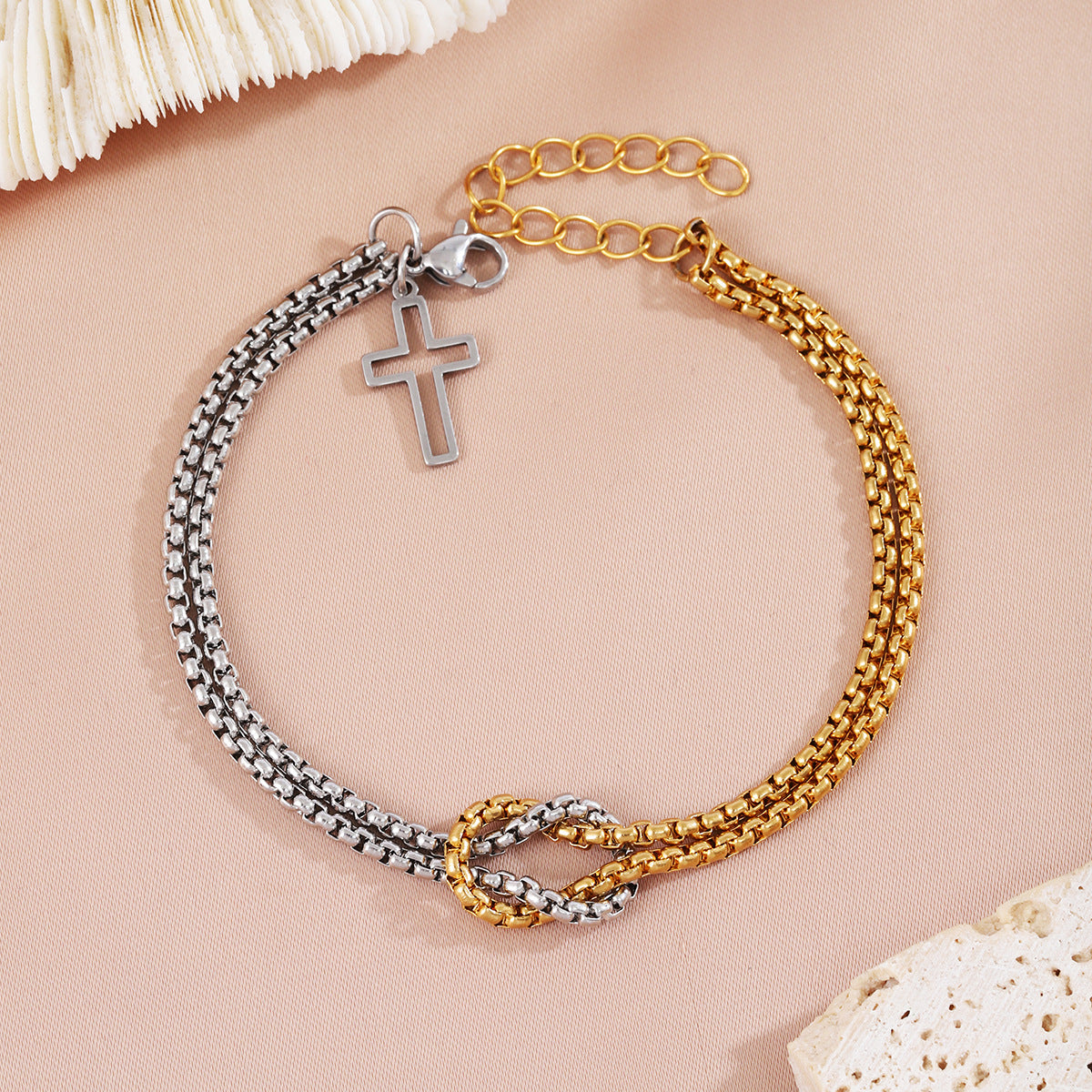 Retro Punk Cross Stainless Steel Bracelets