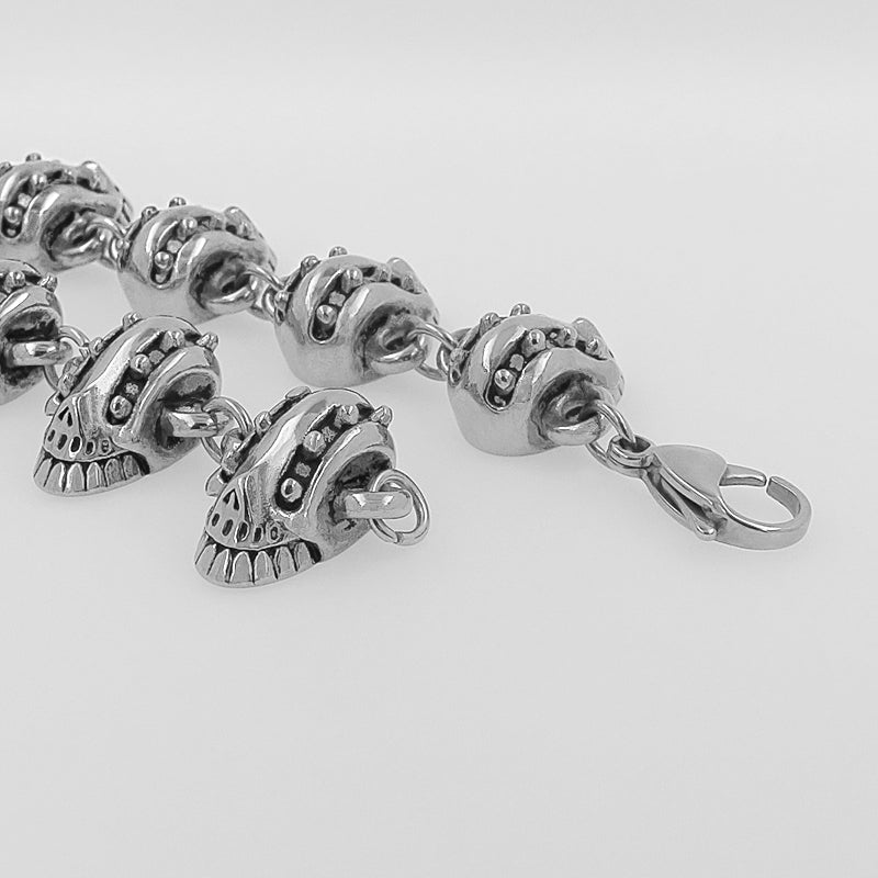 Hip-hop Streetwear Skull Stainless Steel Bracelets