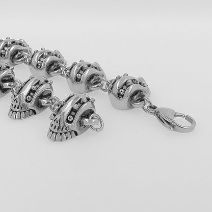 Hip-hop Streetwear Skull Stainless Steel Bracelets