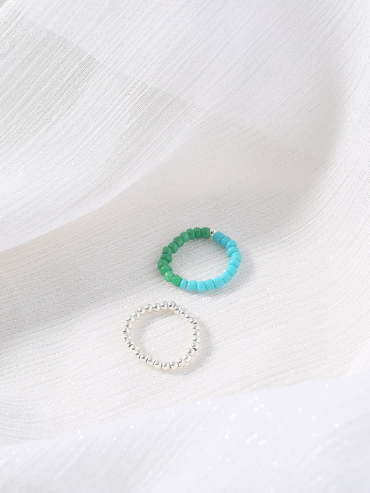 Casual Beach Round Resin Beaded Women's Toe Rings