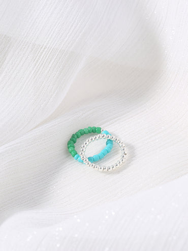 Casual Beach Round Resin Beaded Women's Toe Rings