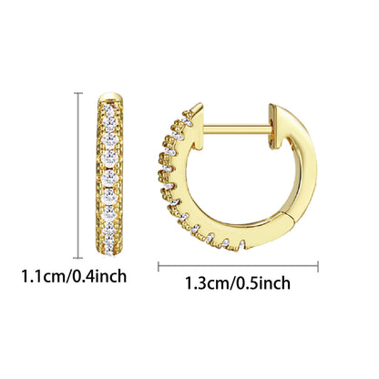 1 Pair Ig Style Simple Style Circle Water Droplets Pearl Plating Inlay Copper Zircon 18k Gold Plated Earrings