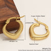 1 Pair Retro Simple Style Solid Color Plating Stainless Steel 18k Gold Plated Earrings