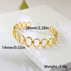 Classic Style Round Stainless Steel Plating 18k Gold Plated Bangle