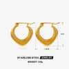 1 Pair Ig Style Heart Shape Plating Stainless Steel 18k Gold Plated Earrings