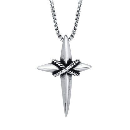 Punk Solid Color Stainless Steel Pendant Necklace