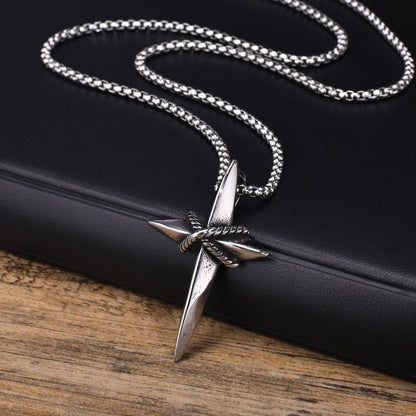 Punk Solid Color Stainless Steel Pendant Necklace