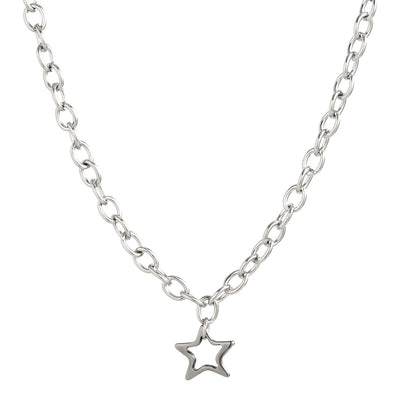 Simple Style Classic Style Irregular Star Titanium Steel Iron Chain Women's Necklace