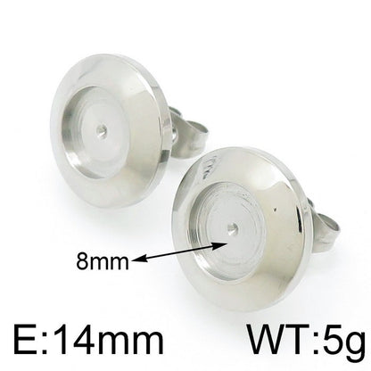 1 Pair Simple Style Round Plating Stainless Steel Ear Studs