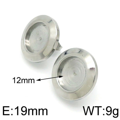 1 Pair Simple Style Round Plating Stainless Steel Ear Studs