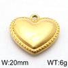 1 Piece Stainless Steel 18K Gold Plated Heart Shape Pendant