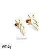 1 Pair Simple Style Solid Color Plating Stainless Steel Gold Plated Ear Studs