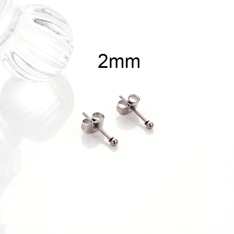 1 Pair Simple Style Geometric Metal Plating Ear Studs