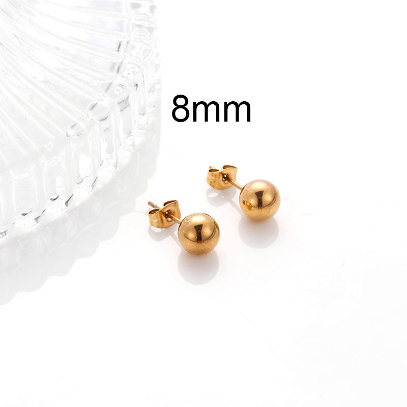 1 Pair Simple Style Geometric Metal Plating Ear Studs