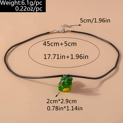 Simple Style Classic Style Color Block Plastic Zinc Alloy Women's Pendant Necklace