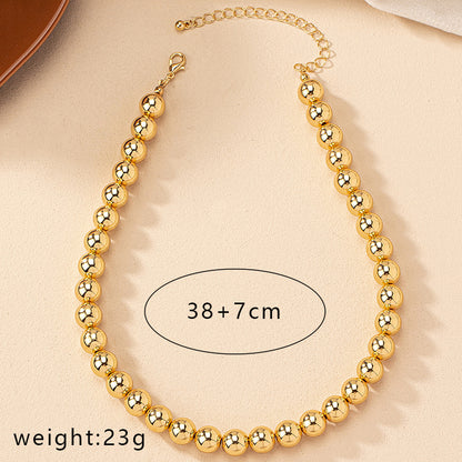 Punk Simple Style Solid Color Alloy Plating Gold Plated Women's Pendant Necklace