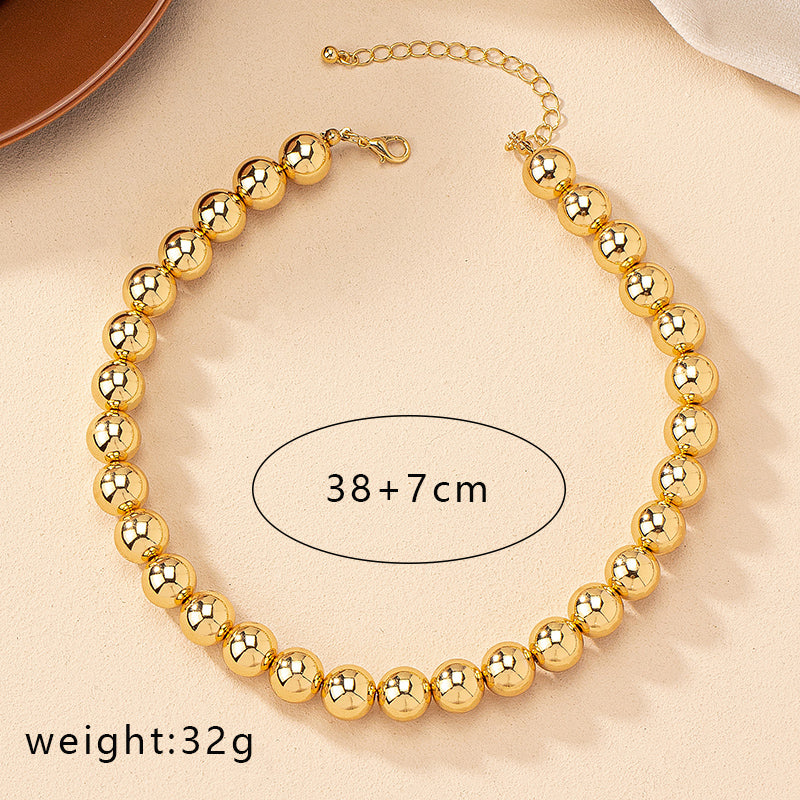 Punk Simple Style Solid Color Alloy Plating Gold Plated Women's Pendant Necklace