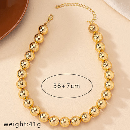 Punk Simple Style Solid Color Alloy Plating Gold Plated Women's Pendant Necklace