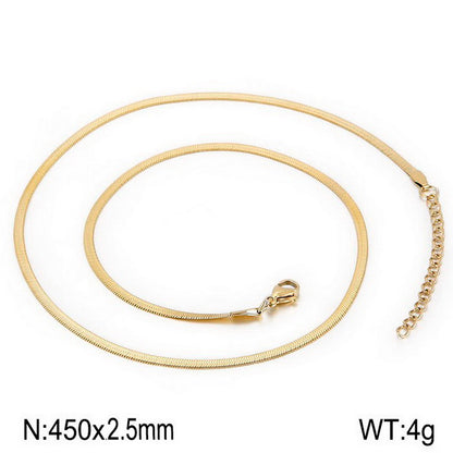 Wholesale Creative Geometric Snake Bone Chain Titanium Steel Necklace Gooddiy