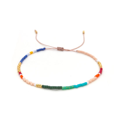 Simple Style Color Block Glass Glass Beaded Women's Bracelets