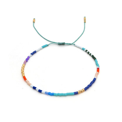 Simple Style Color Block Glass Glass Beaded Women's Bracelets