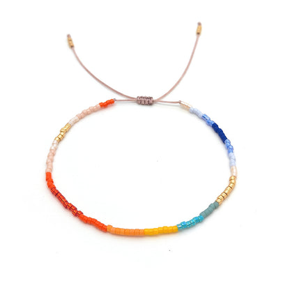 Simple Style Color Block Glass Glass Beaded Women's Bracelets