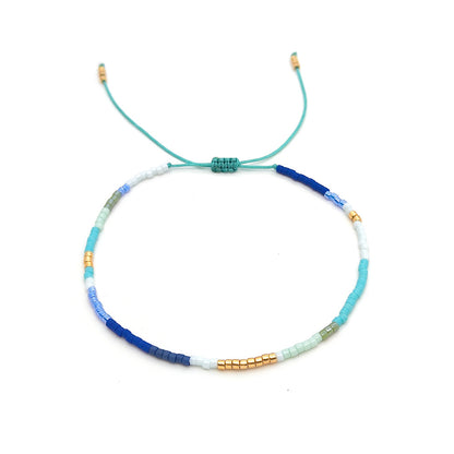 Simple Style Color Block Glass Glass Beaded Women's Bracelets