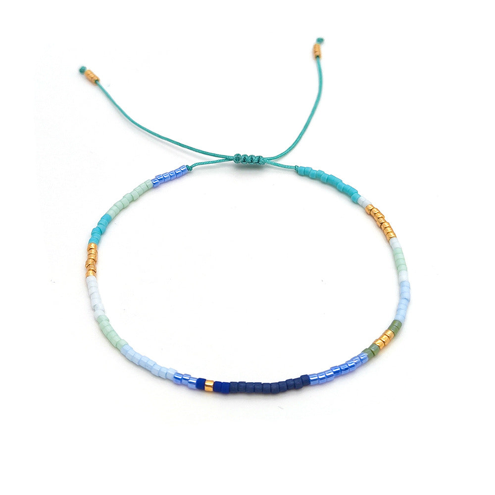 Simple Style Color Block Glass Glass Beaded Women's Bracelets