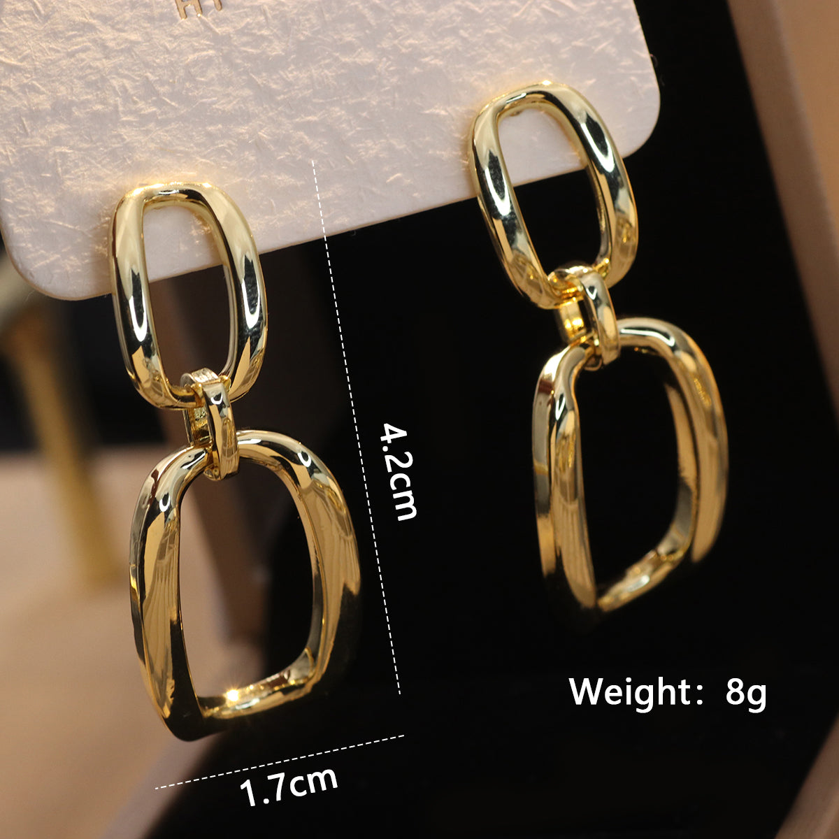 1 Pair Ig Style Glam Exaggerated Irregular Solid Color Spiral Plating Hollow Out Metal Copper 18k Gold Plated Drop Earrings Ear Studs