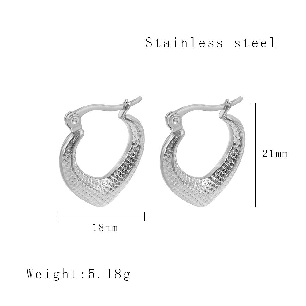 1 Pair Simple Style Solid Color Plating Titanium Steel Earrings