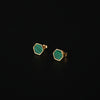 1 Pair Elegant Vintage Style Simple Style Hexagon Plating Inlay Stainless Steel Malachite 18k Gold Plated Ear Studs