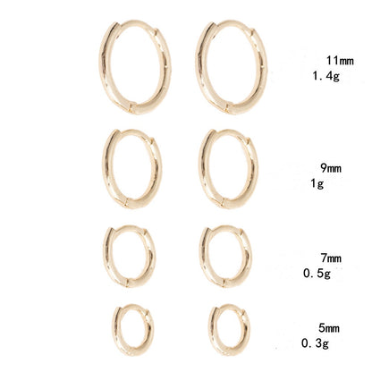 1 Pair Simple Style Round Plating Alloy Earrings