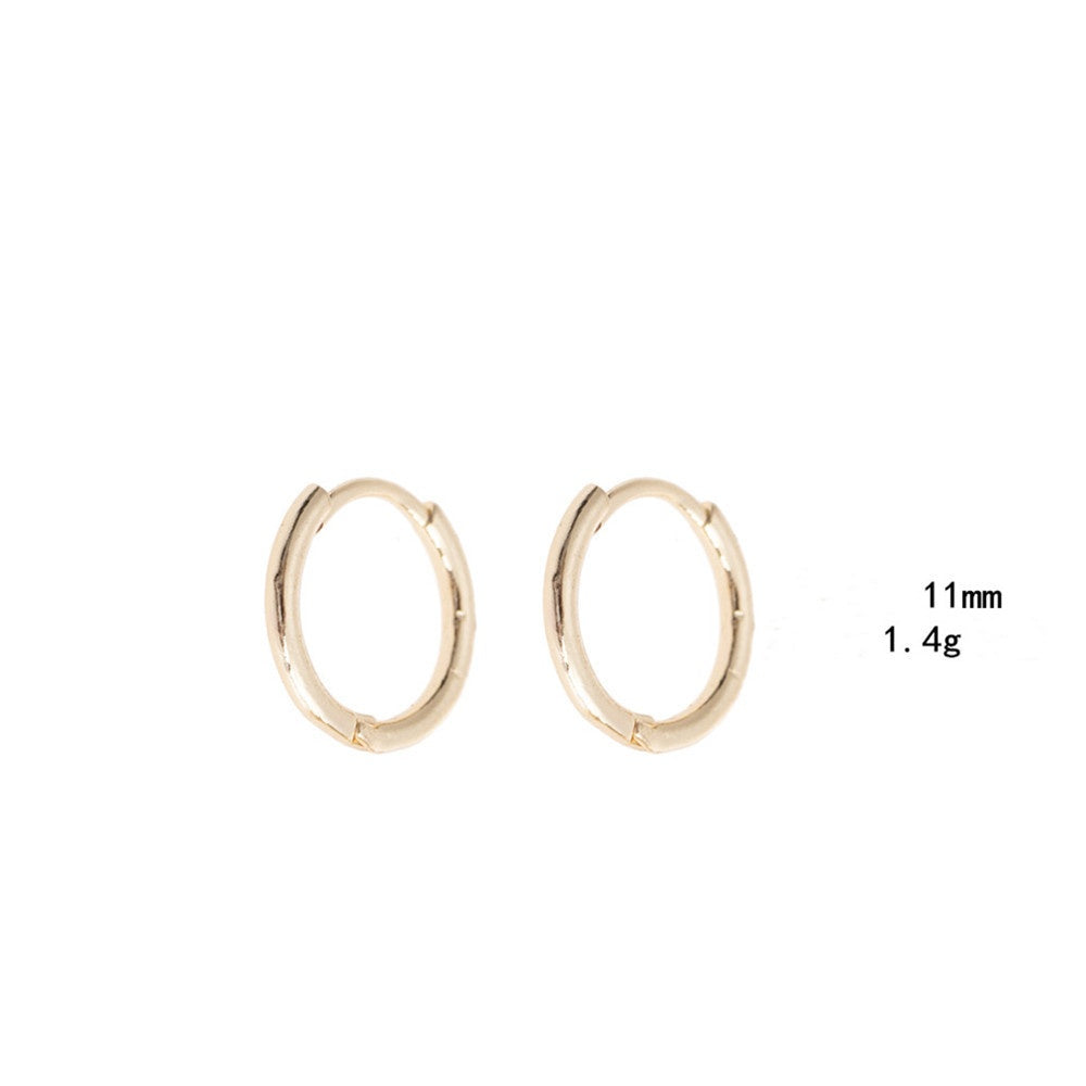 1 Pair Simple Style Round Plating Alloy Earrings