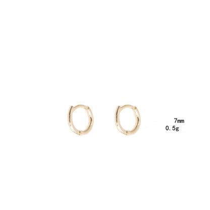 1 Pair Simple Style Round Plating Alloy Earrings