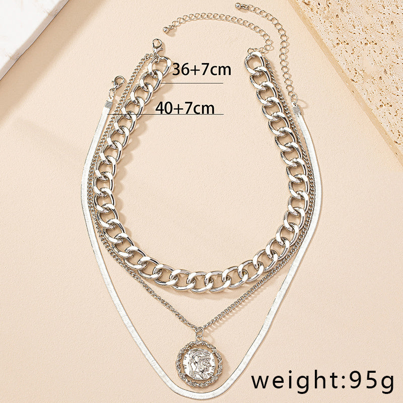 Hip-hop Retro Punk Geometric Alloy Plating Unisex Pendant Necklace