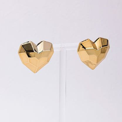 1 Pair Cute Sweet Heart Shape Plastic Ear Studs