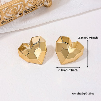 1 Pair Cute Sweet Heart Shape Plastic Ear Studs