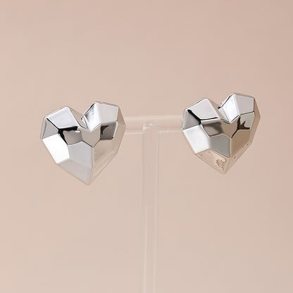 1 Pair Cute Sweet Heart Shape Plastic Ear Studs