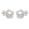 1 Pair Basic Geometric Plating Inlay Copper Pearl White Gold Plated Ear Studs