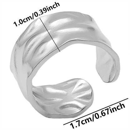 Simple Style Geometric Stainless Steel Polishing Plating Open Rings