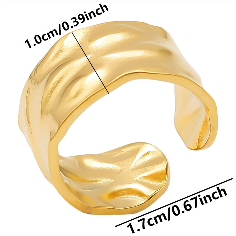 Simple Style Geometric Stainless Steel Polishing Plating Open Rings