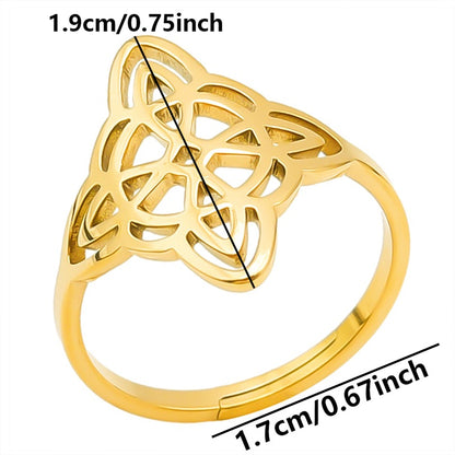 Simple Style Geometric Stainless Steel Plating Open Rings