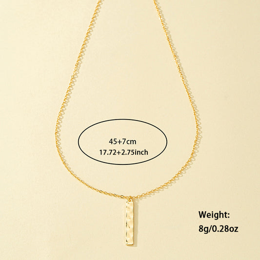 Simple Style Rectangle Alloy Zinc Plating Women's Pendant Necklace