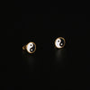 1 Pair Simple Style Tai Chi Epoxy Plating Stainless Steel 18k Gold Plated Ear Studs