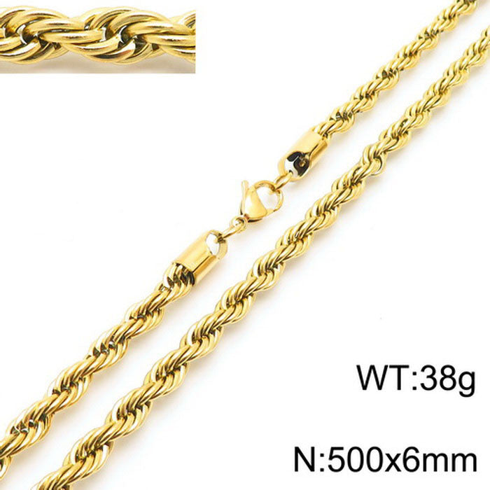 Fashion Twist Stainless Steel Plating Necklace 1 Piece