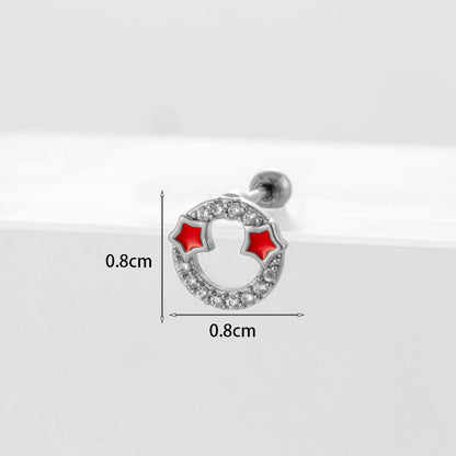 Gooddiy Wholesale Jewelry New Style Thin Rod Stainless Steel Screw Ball Stud Earrings