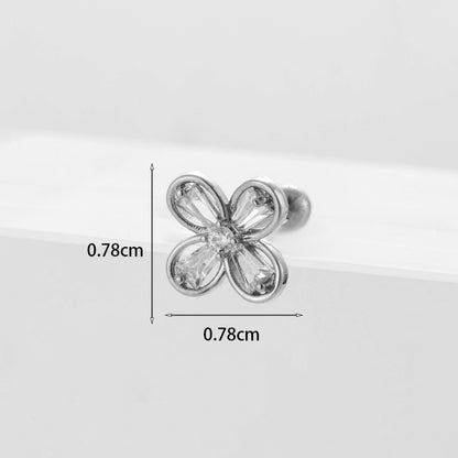 Gooddiy Wholesale Jewelry New Style Thin Rod Stainless Steel Screw Ball Stud Earrings